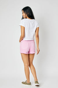 Pink Out Fray Hem Judy Blue Shorts