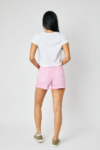 Pink Out Fray Hem Judy Blue Shorts
