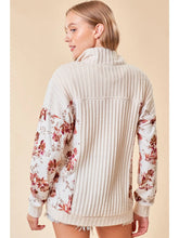 Load image into Gallery viewer, Floral Dropshoulder Brushed Knit Top