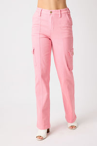 Tickle Me Pink Cargo Straight Judy Blue