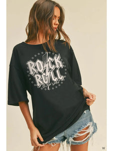 Rock & Roll Oversized Graphic Tee