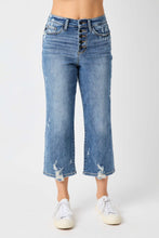 Load image into Gallery viewer, Button Fly Wide Leg Crop Judy Blue 👖
