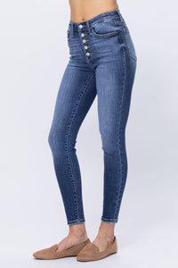 Hi-Rise Button Fly Skinny Judy Blue