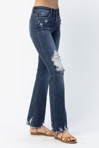Contrast Destroyed Slim Bootcut Judy Blue