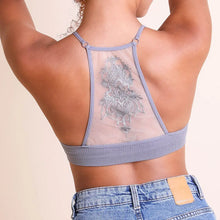 Load image into Gallery viewer, Tattoo Mesh Racerback Bralette (Gray)