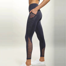 Load image into Gallery viewer, Floral Lace Mesh Splice Highwaist Leggings