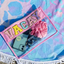 Load image into Gallery viewer, Clear Waterproof Varsity Pouch 💗