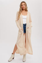 Load image into Gallery viewer, Hoodie Maxi Cardigan (Natural)
