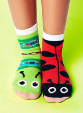 Load image into Gallery viewer, Ladybug &amp; Caterpillar Mismatched Pals Socks