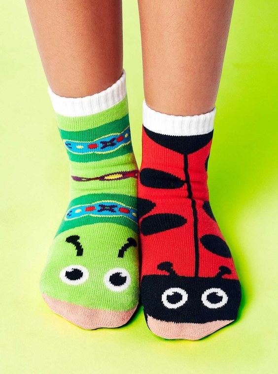 Ladybug & Caterpillar Mismatched Pals Socks