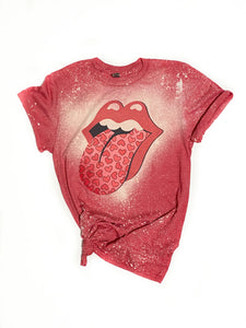 Valentines Lips Bleached Tee