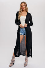 Load image into Gallery viewer, Hoodie Maxi Cardigan