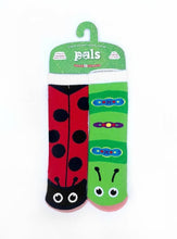 Load image into Gallery viewer, Ladybug &amp; Caterpillar Mismatched Pals Socks