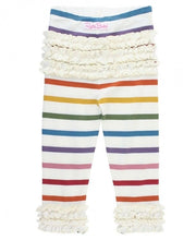 Load image into Gallery viewer, Harvest Rainbow Stripe Ruffle Leggings