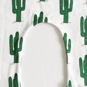 Green & White Cactus Print Baby Boys Girls Racerback Romper