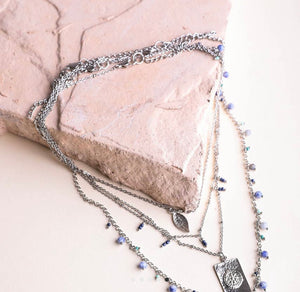 Silver Charm Layered Necklace