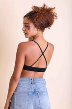 Load image into Gallery viewer, Crochet Lace High Neck Bralette (Black)